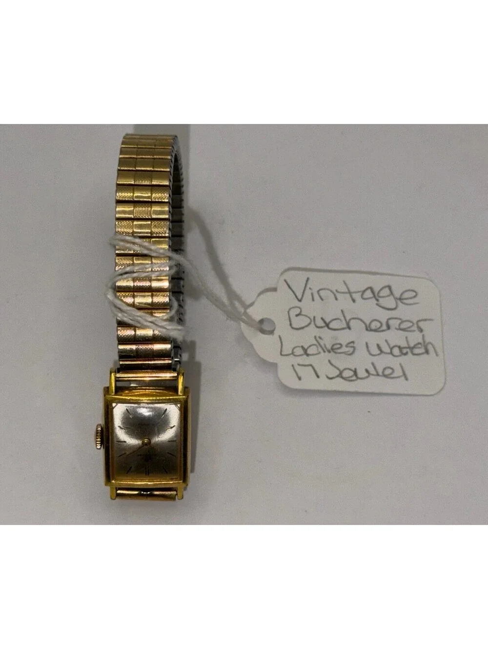 Vintage Bucherer Ladies Watch 17 Jewels Swiss Manual Wind Gold Tone